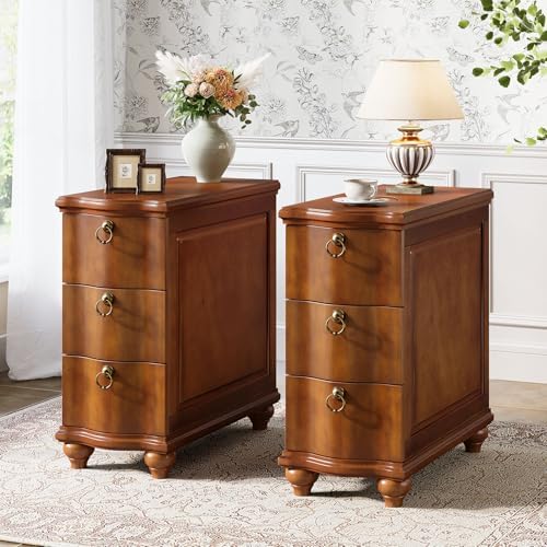 Tribesigns Wood End Table Set of 2, Fully Assembled Nightstand by Tribesigns