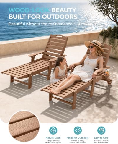 Ciokea Lounge Chair Outdoor Set of 6, Oversized Chaise Lounge Chair - Image 3
