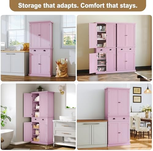 ARTPOWER 72" Tall Freestanding Pantry & Kitchen Storage Cabinet - Image 4