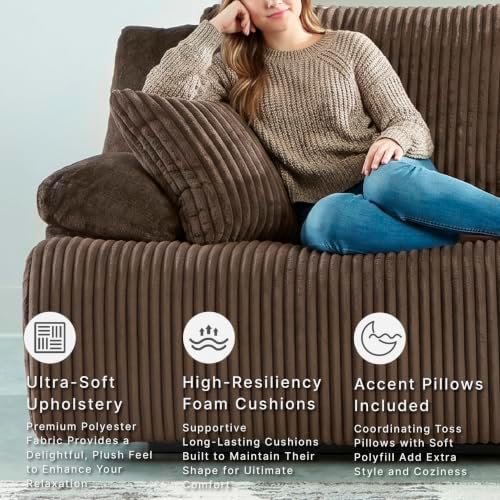 Signature Design by Ashley Reclining Sectional Loveseat Sofa Couch - Image 6