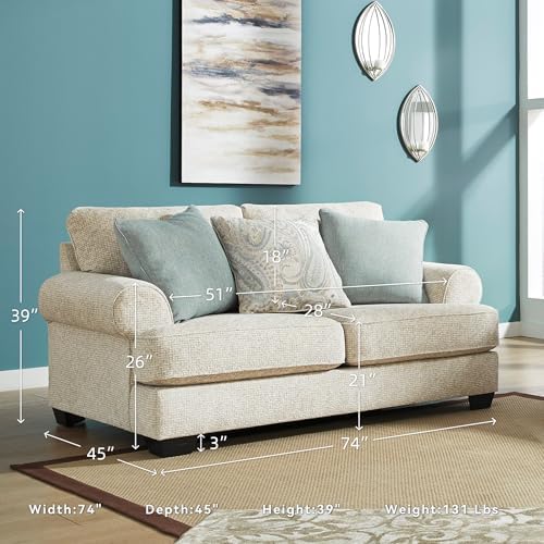 Signature Design by Ashley Monaghan Loveseat, Deep Seat Sofa Couch - Image 3
