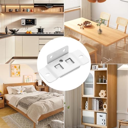 10 Pack Quick Fitting Furniture Joint Bracket, Duty Corner Brace Joint Right - Image 5