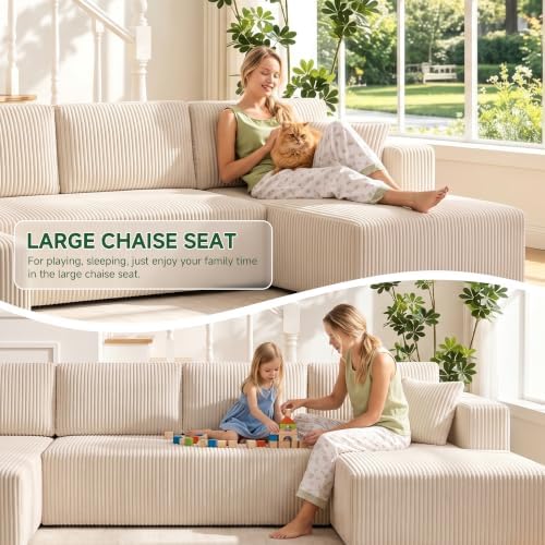 130" U-Shaped Boneless Couch - Image 4