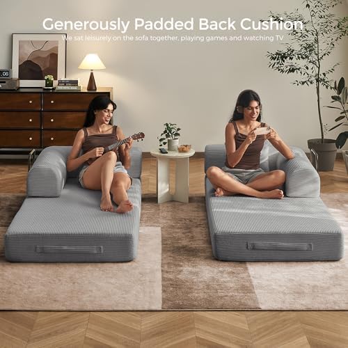 79" Convertible Futon Sofa Bed, Boneless Couch - Image 6