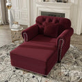 KEIKI 41" Velvet Chesterfield Sofa by KEIKI