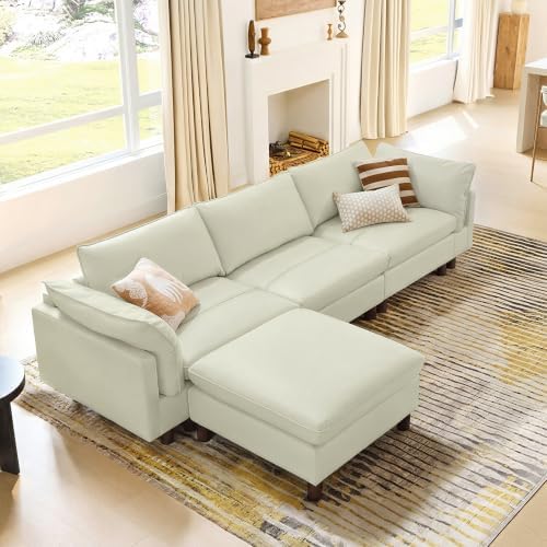 CHITA 127" Leather Super Large Sectional Couches by Unknown