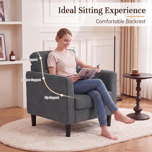 Kromax Accent Chair for Living Room, Comfy Upholstered Armchair - Image 5