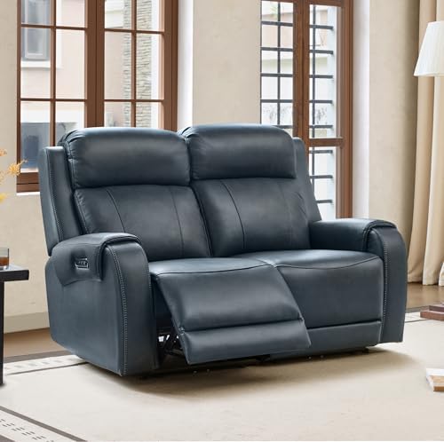 CHITA Genuine Leather Power Recliner Sofa, Loveseat Reclining Sofa by Unknown