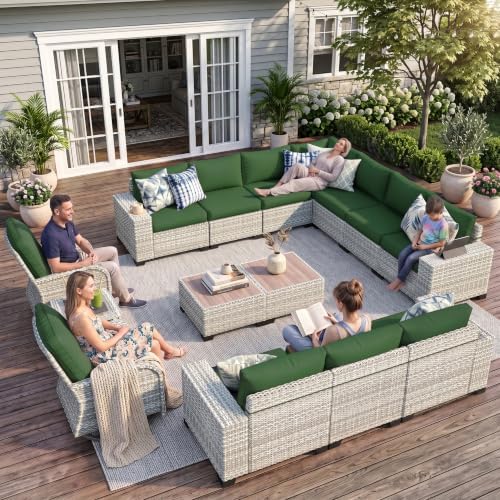 Outdoor Patio Furniture Set PE Wicker Rattan Outdoor Sectional Sofa by MuphyersPatioFurniture