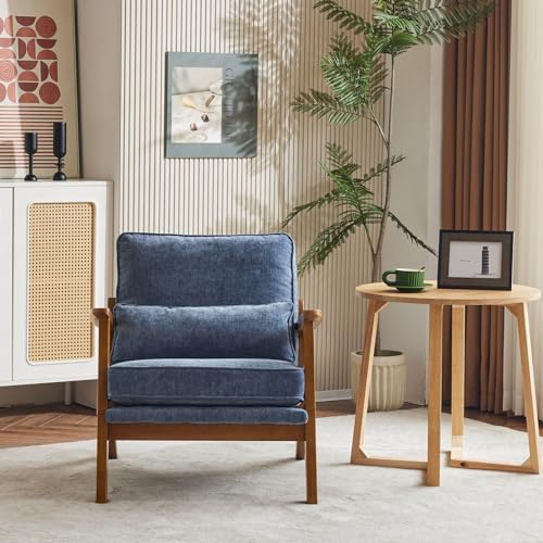 Karl home Mid-Century Lounge Accent Chair, Dusty-Blue - Image 5