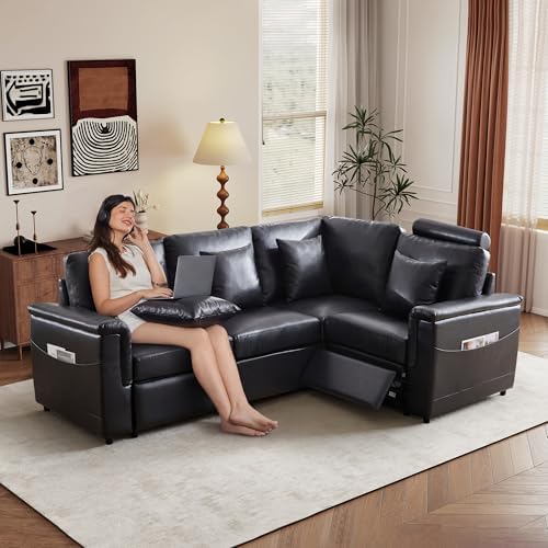 RARZOE Modular Sectional Couch Armless Seats Module, Faux Leather Sofa 2 - Image 6