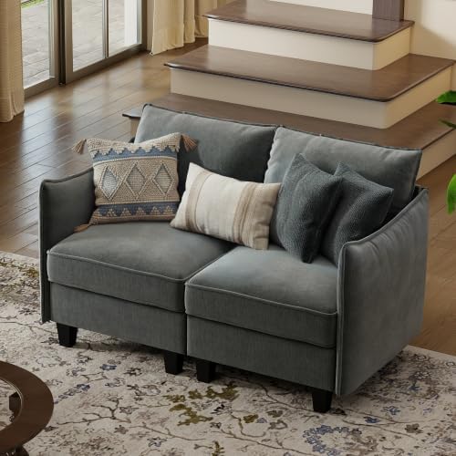 WorthFurni 56.13" Loveseat, Modular Sectional Sofa Couches - Image 6