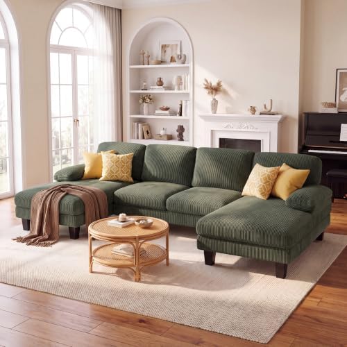 Furmax Sectional Couches for Living Room, Dark Green - Image 6