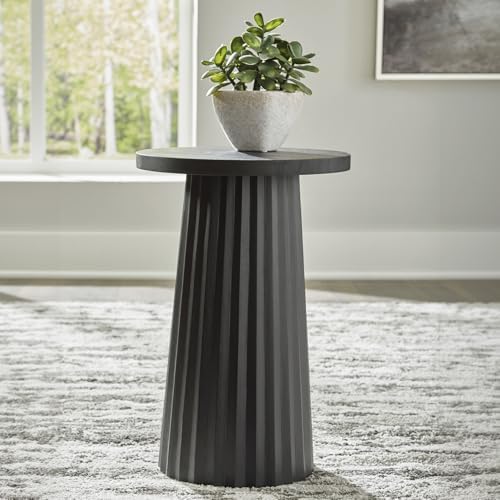 Signature Design by Ashley Ceilby Round Pedestal Accent Side Table - Image 2