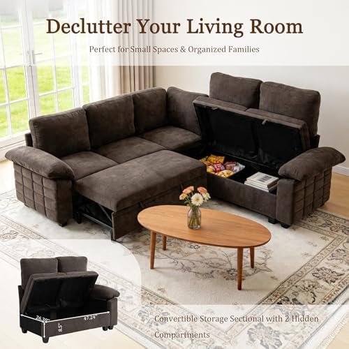 Modern L-Shape Sleeper Sofa - Image 6