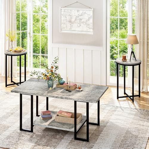 Lamerge 3 Pieces Living Room Table Set, Coffee Table by LAMERGE-GROWWITHLOVE