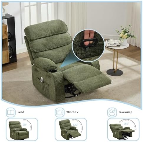 Garvee 360° Swivel Rocking Recliner Chair - Image 3
