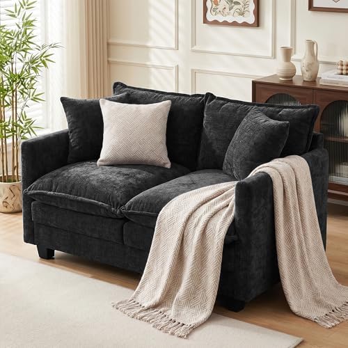 Loveseat Sofa Couch, Small Mini Compact 50" Love Seat 27" Deep Cloud Sofa Seat by MUDANT