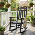 Outdoor Resin Rocking Chair for Adults, All Weather Oversized Porch Rockers for by KFY