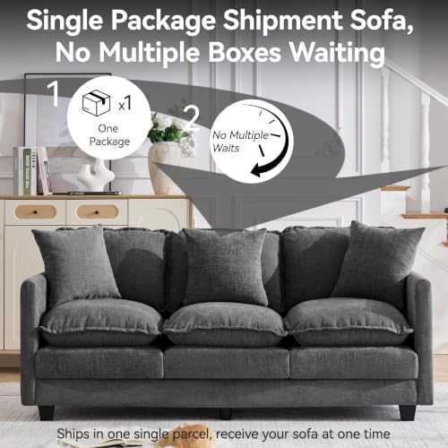 72'' Cloud 3 Seater Couch, Cloud Sofa - Image 5