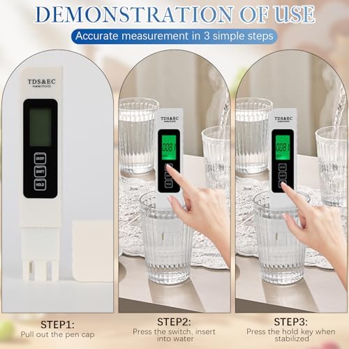 4 in 1 Digital Water Quality Tester, 2025 NewTDS/EC/Temperature（°C/°F）Meter - Image 5