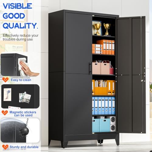 GAIOUS 79" Tall Metal Pantry Storage Cabinet - Image 3