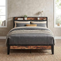 LIKIMIO Full XL Bed Frame with Storage Headboard and Charging Station by LIKIMIO