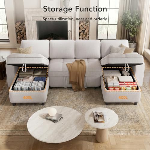 WEUP Modular Sectional Sleeper Sofa Bed, Pull Out Couch - Image 7