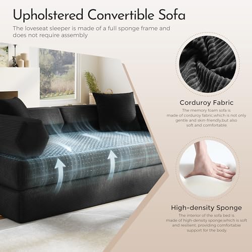 79" Convertible Sofa Bed, Boneless Couch - Image 6