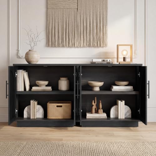Fatmok Arched Sideboard Buffet Accent Cabinet, 31.5" Credenza - Image 4