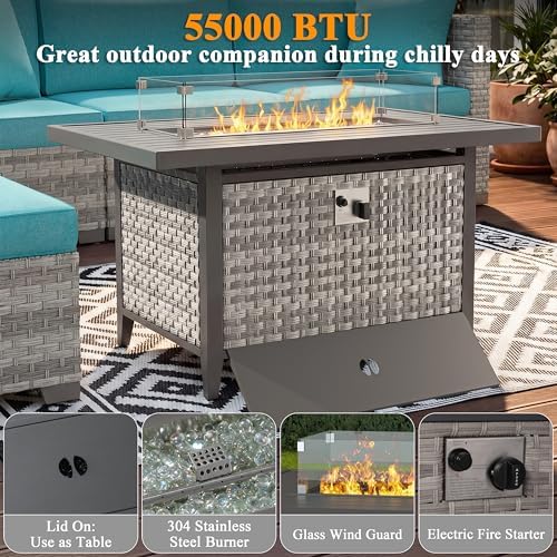 7 Piece Wicker Patio Furniture Set - Image 2