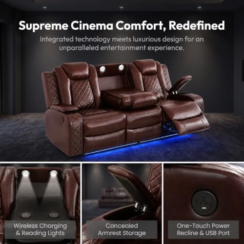 Leather Power Recliner Sofa Set - Image 4