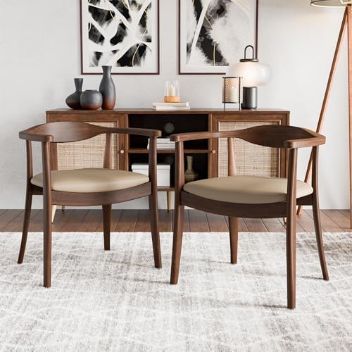 Furniture of America Nazaen I Mid-Century Modern Solid Wood 245-inch Side - Image 2