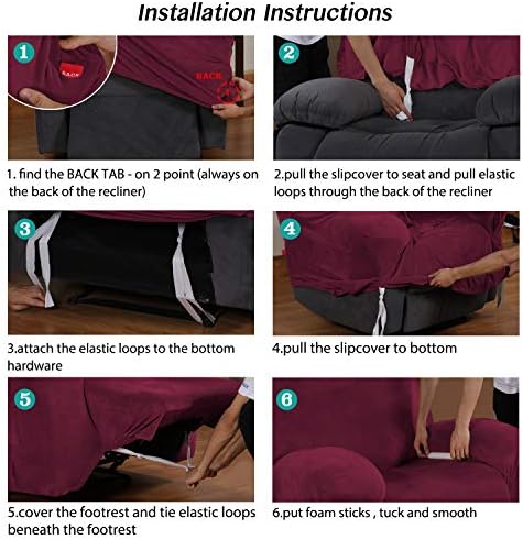 Turquoize Velvet Recliner Cover - Image 6