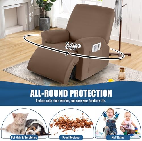 TAOCOCO Stretch Recliner Chair Covers 3-Piece Recliner Covers - Image 4
