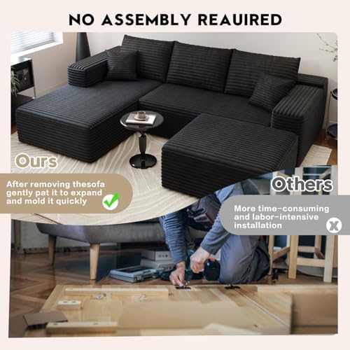 Settab 95" Boneless Couch Modular Sectional Sofa - Image 6