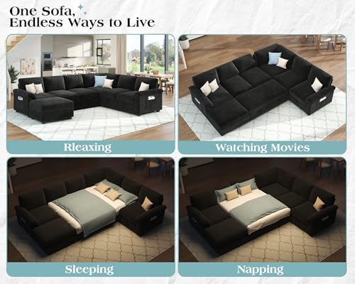 Jocisland 105" Sofa Bed, Sectional Sleeper Sofa - Image 4