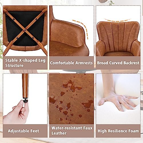 Yaheetech Accent Chairs Set of 2, Upholstered Armchairs - Image 5
