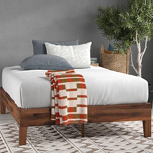 Zinus Marissa Deluxe Wood Platform Bed Frame, No Box Spring Needed, Wood Slat by ZinusInc