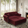 GDFStudio 63" Upholstered Velvet Loveseat Sofa by GDFStudio