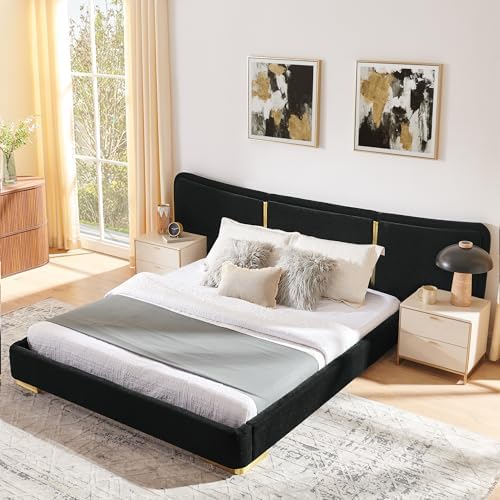 Queen Size Upholstered Bed Frame by Kolavess