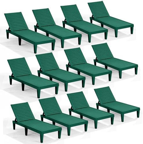 Nestl Lounge Chair Outdoor, Tanning Chair, Chaise Lounge Outdoor Set of 12 by Nestl