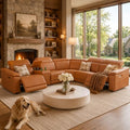 Power Recliner Sectional Sofa, Leather Recliner Sofa by BrisaNube