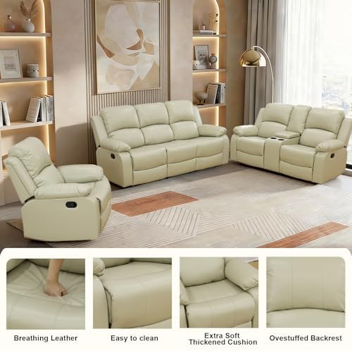 3 Piece Reclining Sectional Couch - Image 3