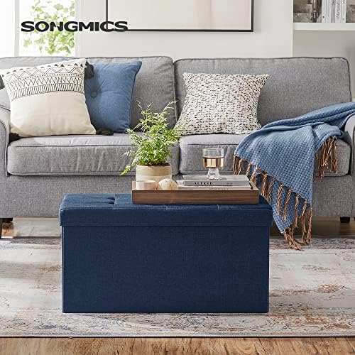 SONGMICS 30 Inches Folding Storage Ottoman Bench, Load 660 lb - Image 2