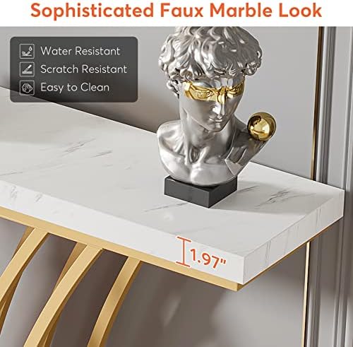 Tribesigns 59 inch Gold Console Table, Modern Entryway Table - Image 6