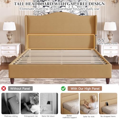 koorlian Queen Upholstered Bed Frame - Image 3