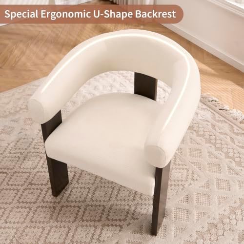 Modern Accent Chair, Barrel Armchair, U-Shaped Backrest - Image 4