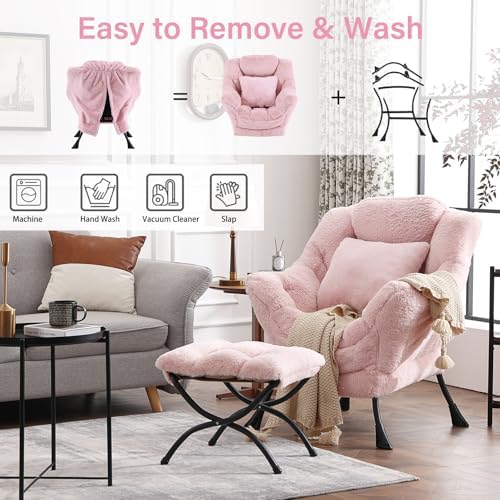 Lazy Chair with Ottoman, Comfy Reading Chair - Image 6