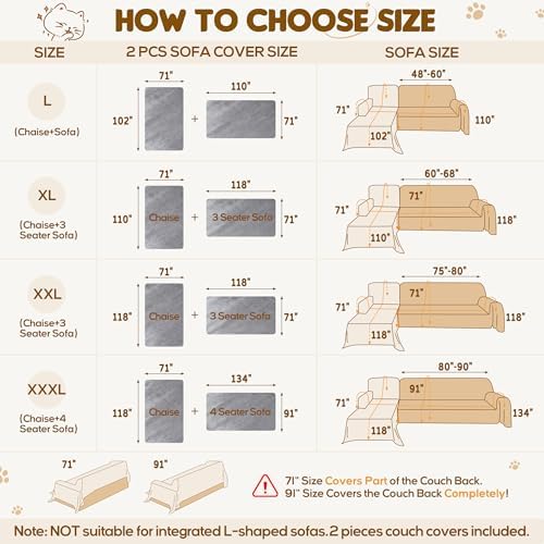 Loiion L Shaped Sectional Couch Cover - Image 4